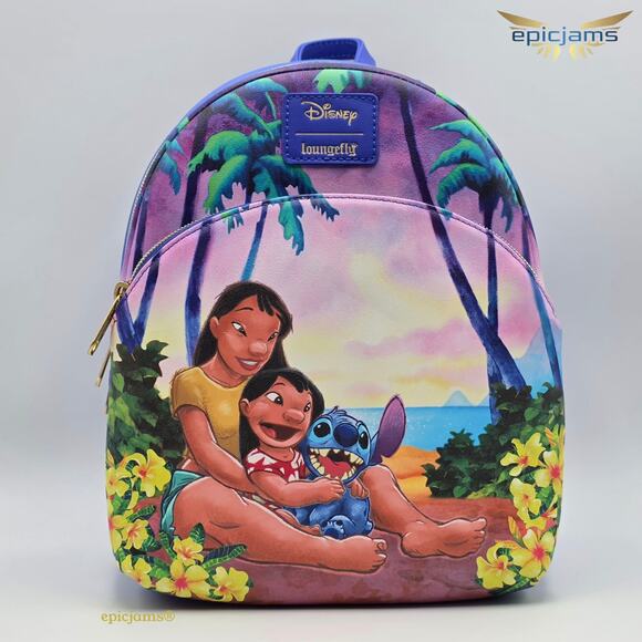 Loungefly Handbags - Loungefly Disney Lilo & Stitch Ohana Beach Mini Backpack New